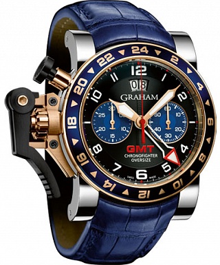 Graham Chronofighter Oversize GMT 2OVGG.B26A Blue Steel & Gold Replica watch